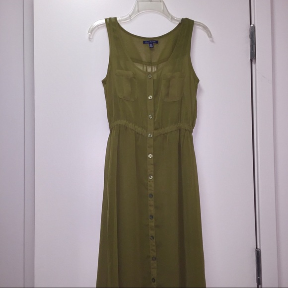American Eagle Outfitters Dresses & Skirts - 🌷sold🌷•AEO• Olive Green Maxi Dress